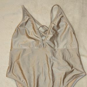 Frederick's Sunset Strappy one piece swimsuit